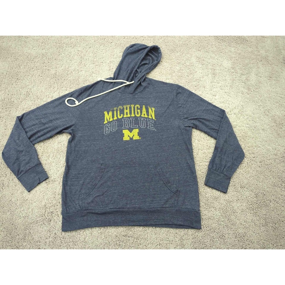 Michigan Wolverines Hoodie‎ Sweatshirt Mens Large NCAA Go Blue